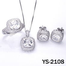 Diamant-Schmuck 925 Silber Micro Pave Einstellung Jewelrys Set.